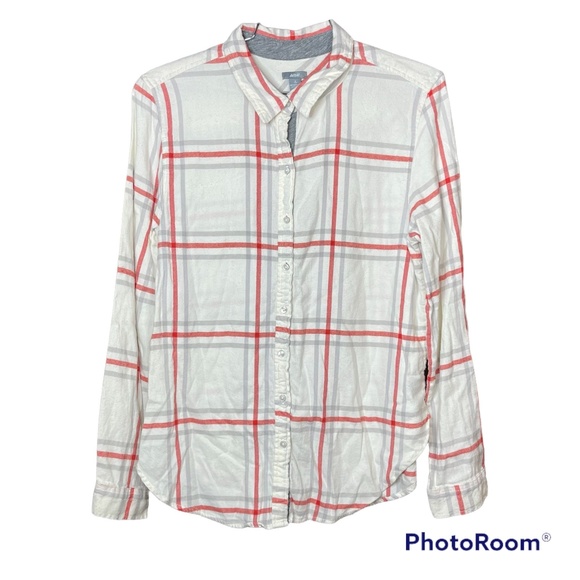 Aerie Woman’s Casual Button Down Plaid Shirt Size Small - Picture 1 of 7